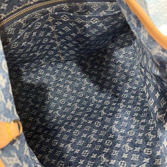 Louis Vuitton Monogram Denim Carry All MM Blue (JB1067) - Picture 15 of 16